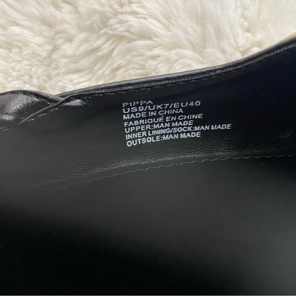 Justfab Just Fab Pointed Toe Black Slingback Flats w/ Gold Accent New Size 9 - Picture 10 of 12